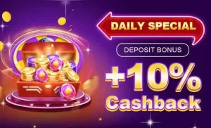 TAPWIN - DAILY SPECIAL DEPOSIT BONUS 10% CASHBACK