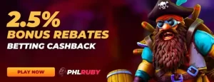 PHLRUBY - 2.5% BONUS REBATES