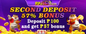 RPJILI - SECOND DEPOSIT 57% BONUS